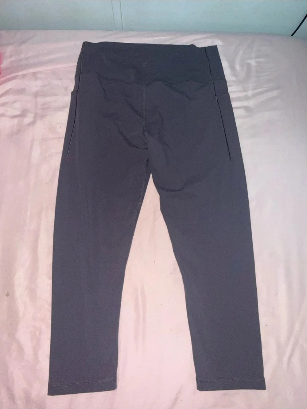 Avia Charcoal High-Waist Athletic Leggings with Side Pockets